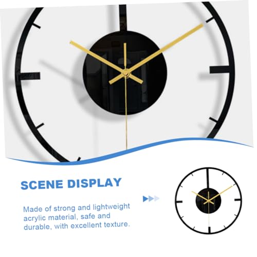 Horloge murale 3D acrylique maison salon moderne design chic - 8