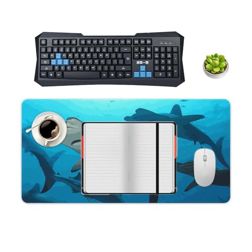 Tapete de escritorio grande Hammerhead Sharks blanco miniatura 4