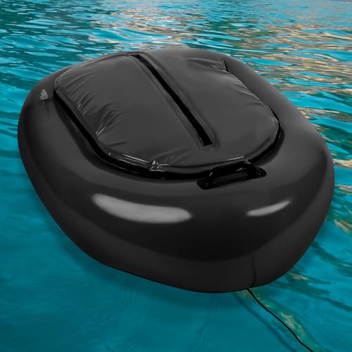 WILLBOND Inflatable River Floating Cooler Tow Behind 38 Qt Insulated Heavy Duty PVC Kayak Floating Cooler with Handle for Outdoor Kayaking Rafting Boating Fishing and River Tubing(Black)