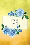 Photo Gallery tia journal: blue dahlia flowers personalized name journal/notebook/diary - lined 6 x 9-inch size with 120 pages Photo Gallery tia journal: blue dahlia flowers personalized name journal/notebook/diary - lined 6 x 9-inch size with 120 pages