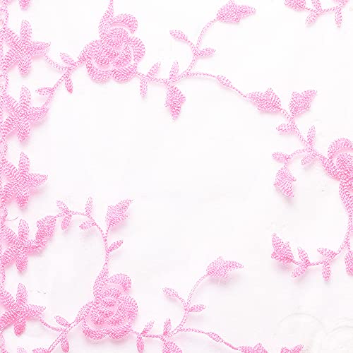 Image of Weavers Villa Net Floral Embroided Dupatta for Men