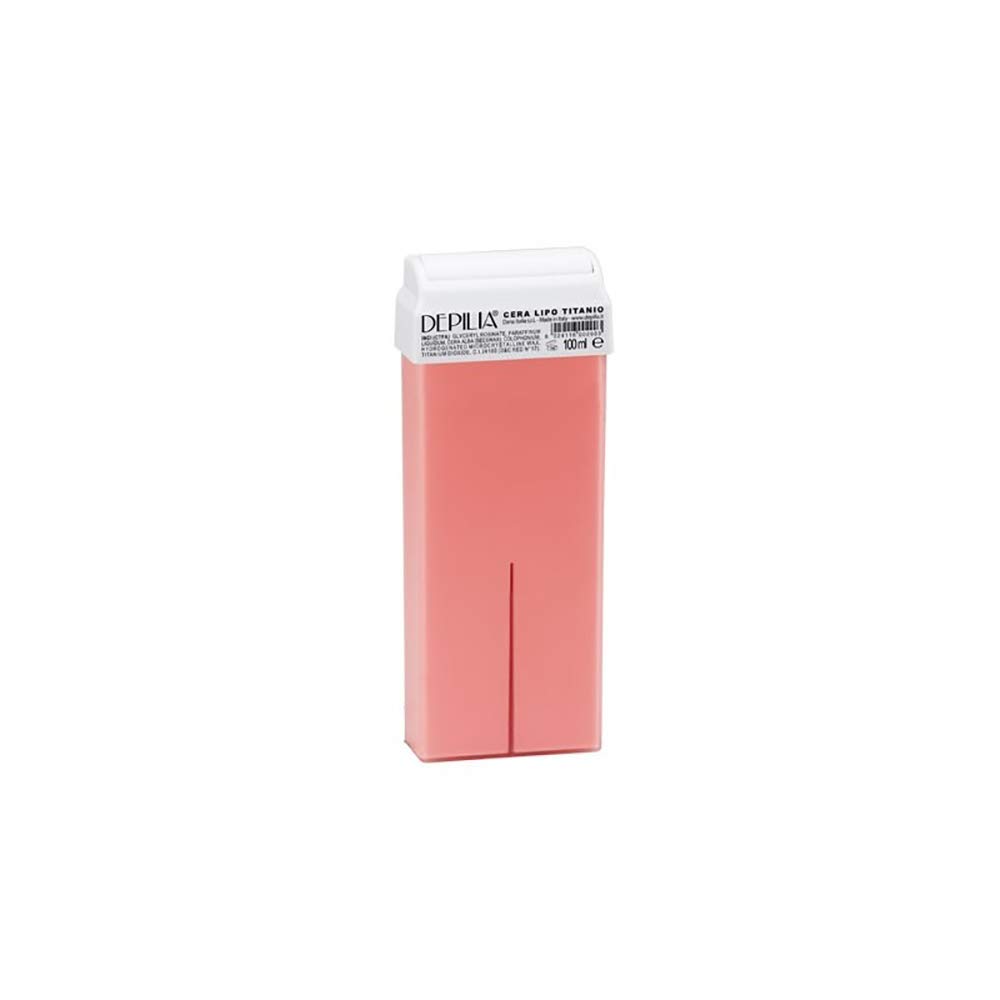 Kit de cera caliente para depilación de cera, 6 recambios de rodillo de cera profesional Depilia liposoluble, tiras de depilación para hombre y mujer, aceite para después de cera depilatoria (Titanio)