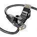 Cat 6 Ethernet Cable 15ft Flat (at a Cat5e Price but Higher Bandwidth) Internet Network Cable - Cat6 Ethernet Patch Cables Short - Computer LAN Cable with Snagless RJ45 Connectors (Black and White)