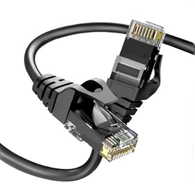 CableGeeker Cat 6Cat5e Ethernet Cable 1 ft, 10Gbps Snagless Ethernet Cable, 24AWG Pure Copper High Speed Cat6 RJ45 Internet Cable for Computer, Modem, PS54, Router, Gaming - 6 Feet in Black