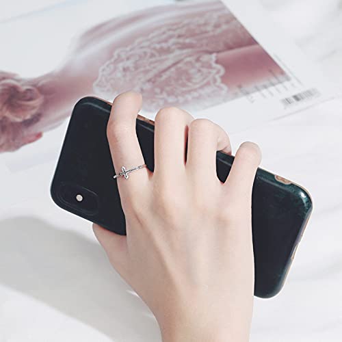 Sideways Cross Rings For Women Teen Girls Religious Cz Finger Rings For Women Christian Catholic Silver Rhinestone Faith Cross Rings #TOP1