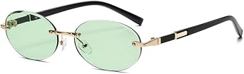 UV400 Rimless Sunglasses Fashion Frameless Sunglasses for Women and Men