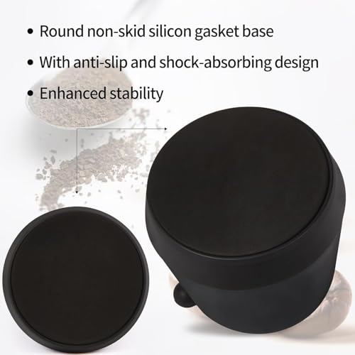 Image of Large 6 Inch / 15 cm Espresso Knock Box with Removable Knock Bar & Non Slip Base Espresso Coffee Machine Accessories for Home or Cafe Black