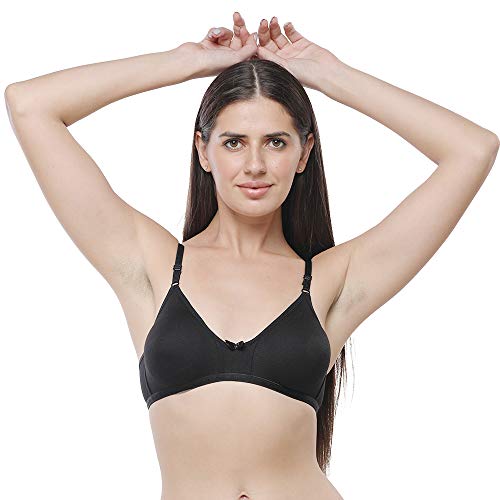 Image of Daisy DEE Women's Cotton Seamless Non-Padded Full Coverage Wire Free Low Neck Bra - Prima