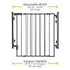 Safety 1st Ready to Install Baby Gate - 29-42" Wide, 30" Tall, Fully Assembled. Hardware Mounted, Swing Open Gate, Top of Stairs, Between Rooms, Easy to Install, Grey
