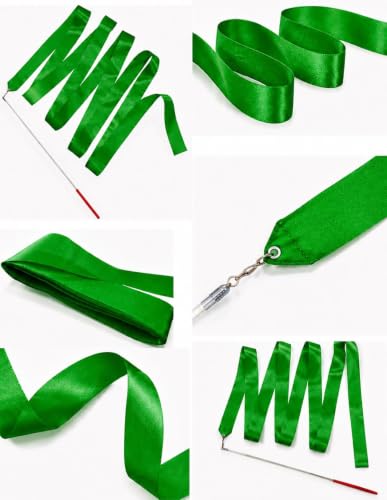 Image of BookMyCostume Gymnastic & Rhythmic Dance Ribbon Wand Collection - 2-Meter Ribbon Sticks - Ideal for School Sports Day & Gymnastic Training - Fancy Dress Costume Accessories for Kids, Teens & Adults