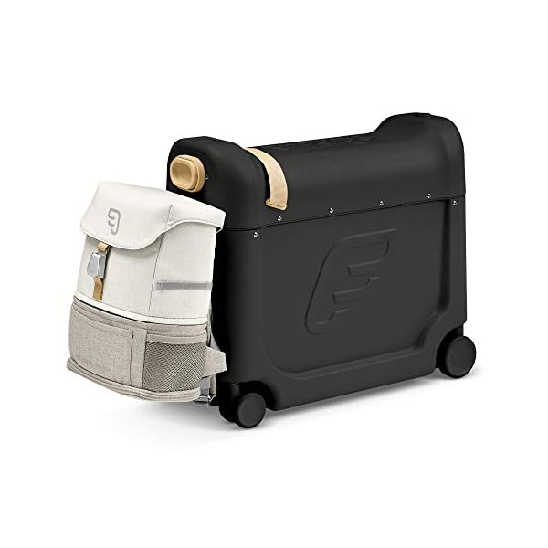 JetKids Stokke Travel Bundle, White - Includes BedBox Ride-On Suitcase & Backpack - Best for Kids 2-7 Years Old (Up to 77 lbs)