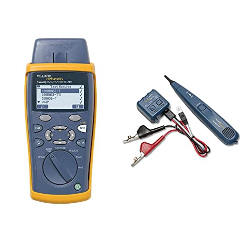 Fluke Networks CIQ-100 Copper Qualification Tester, Coax and Voip & MT-8200-60-KIT IntelliTone Pro 200 Toner and Probe Kit, IntelliTone Probe and Toner Kit