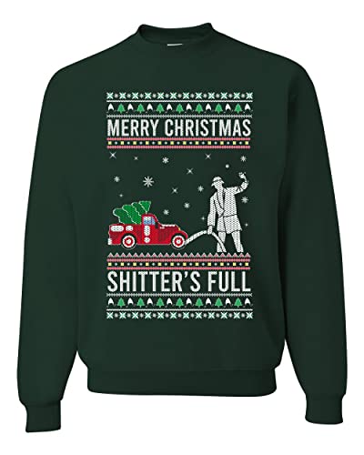 Wild Bobby Merry Christmas Shitter's Full Funny Ugly Christmas Sweater Crewneck Graphic Sweatshirt