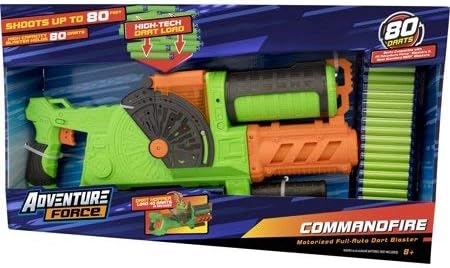 Adventure Force Commandfire Motorized Full-Auto Outdoor Play Features a Unique Dart Hopper