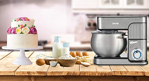 DMS® Küchenmaschine Rührmaschine Knetmaschine Edelstahl Küchenmaschine Teigkneter Edelstahlschüssel Spritzschutz 6-stufige Geschwindigkeit 8.5 Liter, 2350 Watt max. KM-2350 – Bild 3
