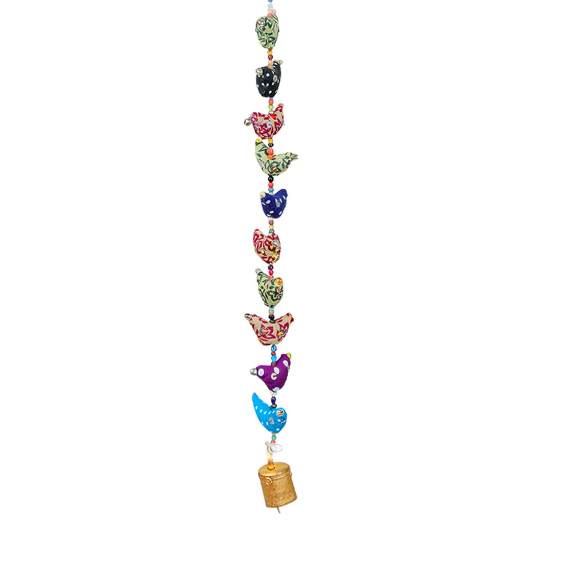Decorative Door Hanging 30 Fabric Birds Tota String with Bell Festival Indian Traditional Decoration for home Wall Bedroom Office room home Décor New year Gifting Ideas (Size:-48"/ 4 Feet) - Image 3