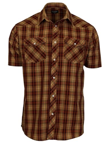 Gioberti Mens Western Cowboy Short Sleeve Shirt with Snap Buttons