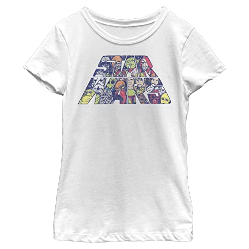 T-shirt Star Wars fille manches courtes en coton respirant et imprimé résistant