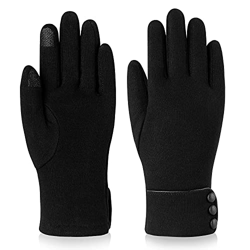 Alepo Womens Winter Warm Gloves, Touchscreen Texting Fleece Lined Windproof Driving Gloves Hand Warmer (Purple-M) #TOP4