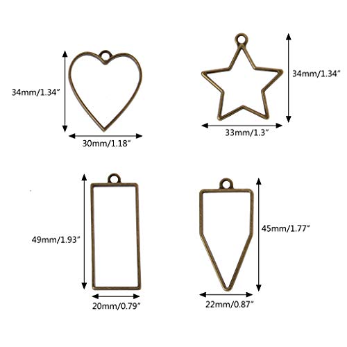Ytgfd40_Hobby creativi 10Pcs Frame Pendant Open