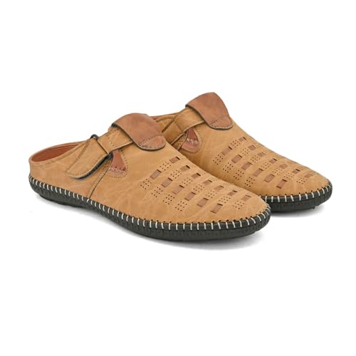 Image of Centrino Men's Fisherman Sandals | Sporty & Casual Summer Footwear | Adjustable Fit with soft cushion Padding | Closed-Toe Comfort & Durability (9285)