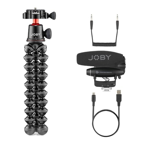 JOBY-GorillaPod-PRO-Vlog-Kit-Ultimate-Camera-Kit-GorillaPod-3K-PRO-Wavo-PRO-Shotgun-Supercardioid-Microphone-Rycote-Lyre-Flexible-Tripod-RunGun-YouTube-Filmmaking-DSLRs-Mirrorless-CSC