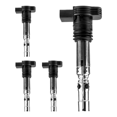 Image of PHILTOP UF411 Ignition Coil Pack, Set of 4 Compatible With A6 Quattro 2003-2004, TT 2001-2006, Passat 2000-2005, Jetta, Golf, A4 2001-2006, 1.8L