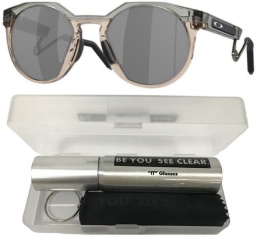 Oakley OO9279 Sunglasses Bundle: OO 9279 HSTN METAL 927905 Grey Ink/Sepia/Prizm Black Policarbonate Standard and Eyewear Cleaning Kit2