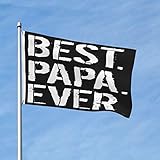 Best Papa Ever Father's Day Gifts for Women Men Flags 3x5 Outdoor Flag Banner for Outside with 2 Brass Grommets UV protection Fade Resistant for Indoor Outdoor
