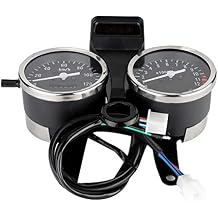 Motorcycle Speedometer Odometer Tachometer for GN125, Digital Display, 12V DC, and Silver