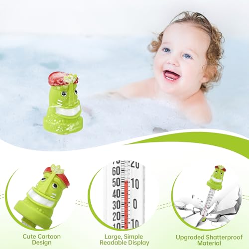 Image of Floating Pool Thermometer, Large Display with String Easy to Read, Shatter Resistant, Water Temperature Thermometer for Outdoor & Indoor Swimming Pools, Spas, Hot Tubs, Aquariums(Tiki)