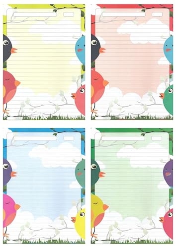 Image of Alvika - Pack of - 40 Design - 023 A4 Size 140 GSM One Side Ruled Multipurpose Designer Colored Art & Craft Sheets for Scrapbooking, Projects