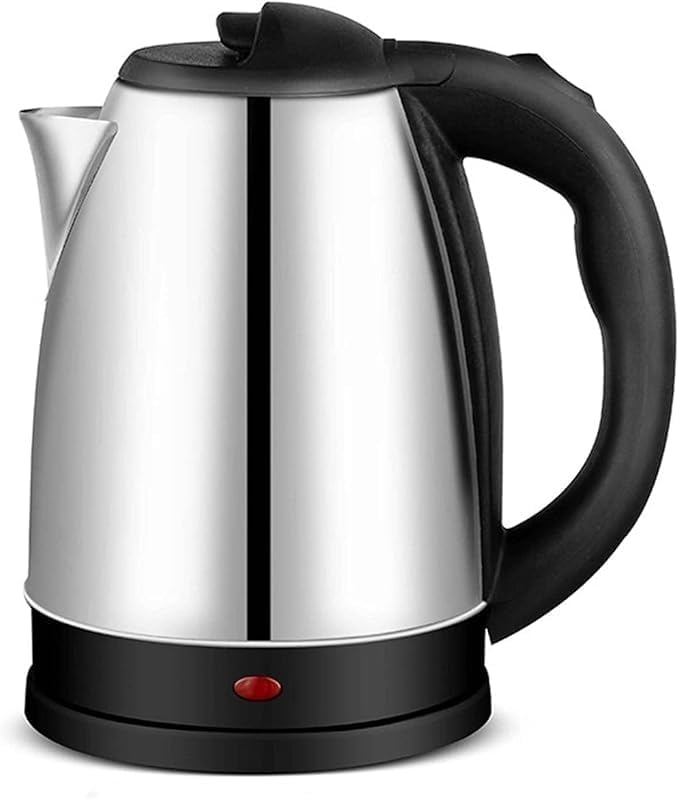 Stainless Steel Electric Kettle with Auto Shut Off Multipurpose Extra Large Cattle Electric with Handle Hot Water Tea Coffee Maker Water Boiler, Boiling Milk (Black) (2 Liter)-image-19