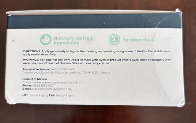 CASTANEA Advanced Moisturizing and Hydrating Leg Cream with Horse Chestnut & Arnica 7.05 oz