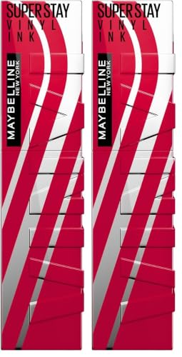 Image of Maybelline Super Stay Vinyl Ink High Shine Racing Liquid Lipstick, Finish (Pack of 2)