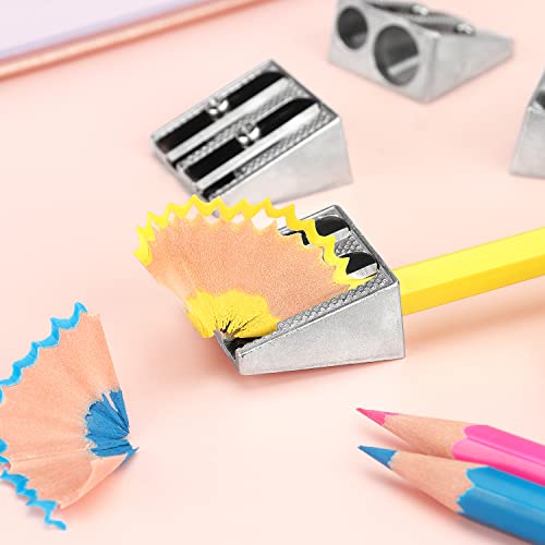 Tamaki 8 Pack Handheld Metal Pencil Sharpener With 2 Holes For Schools, Offices, Homes, Art Projects #TOP5
