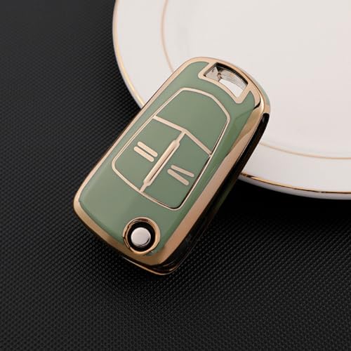 Coque clé Opel verte en TPU souple pour protéger votre télécommande de voiture