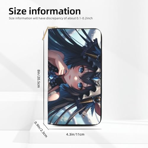 Wallet Women - Magical Blue Teens Print Leather Wallet for Women with Zipper, Cute Bifold Long Ladies Wallets2