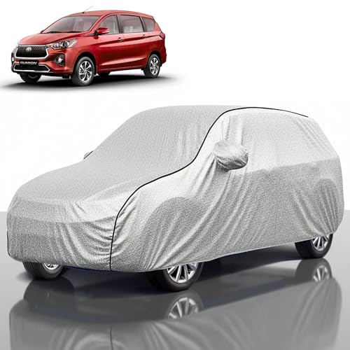 Image of Kayme Compatible with Silver Rumion Car Cover Waterproof Car Body Cover for All Weather Proof & Full Bottom Elastic, Triple Stitching with 100% Nail Proof Cover
