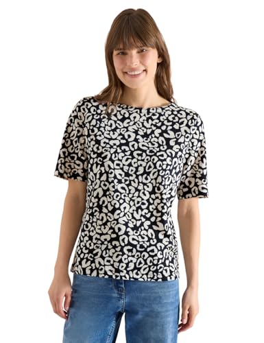 Shirt mit Boatneck und Leo-Print