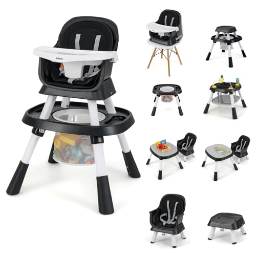 INFANS 9 in 1 High Chair, Convertible Baby Highchair for Babies and Toddlers, Table and Chair Set...