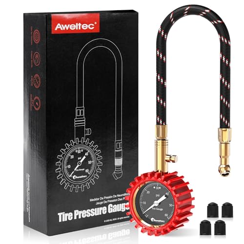 Image of Tire Pressure Gauge 0-60 PSI - Heavy Duty with Long Hose