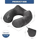 Rewondah Inflatable Travel Pillow for Sleeping Airplane - Inflatable Neck Pillow for Traveling on Plane with Washable Cover, Blow up Neck Travel Pillow for Airplanes, Cars - Portable and Comfortable - Image 2