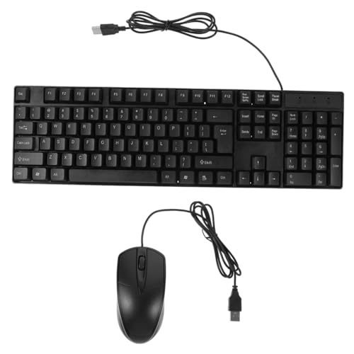 Kit teclado y ratón silencioso OSALADI, 104 teclas USB de ABS para evitar ruidos de oficina