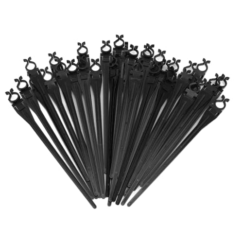 50pcs Christmas Light Yard Stakes, 9 Inch Tall Green Ground Stakes for Outdoor Lights, Universal Light Stakes for C7 C9 Mini LED