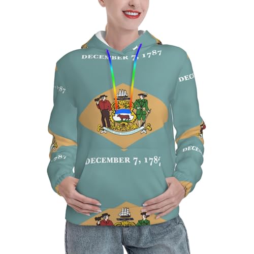 Pull doux drapeau du Delaware femme pour ne plus craindre le froid