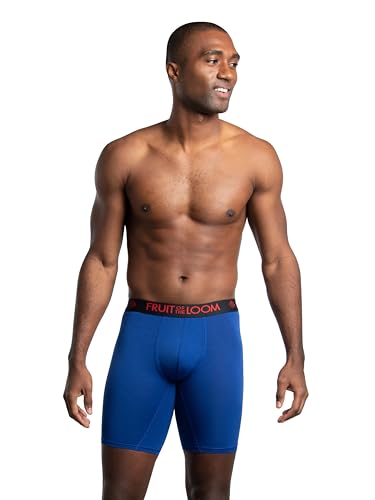 Image of Fruit of the Loom Men's 3-Pack Breathable Long Leg Boxer Brief
