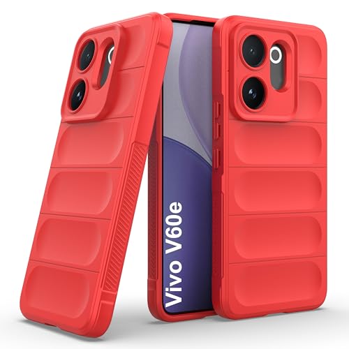 Image of Zapcase Back Case Cover for Vivo V60e | Compatible for Vivo V60e Back Cover | Liquid Silicon Magic Case with Camera Protection | Red