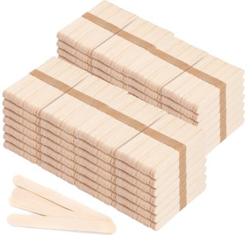 Image of 2500 Pieces Large Wooden Wax Sticks, 6-Inch Wood Waxing Sticks Wax Spatulas Applicator, Wood Craft Sticks for Body Hair Removal, Tongue Depressors, Wooden Ice Pop Sticks