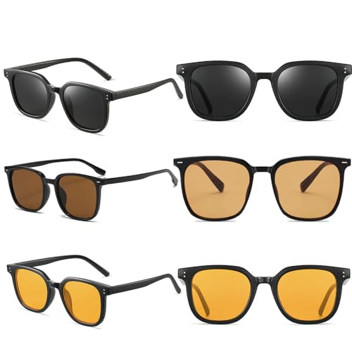 3 Pack 80s Party Sunglasses Bulk Mirrored Sunglasses Party Favors Glasses Retro Sunglasses Set